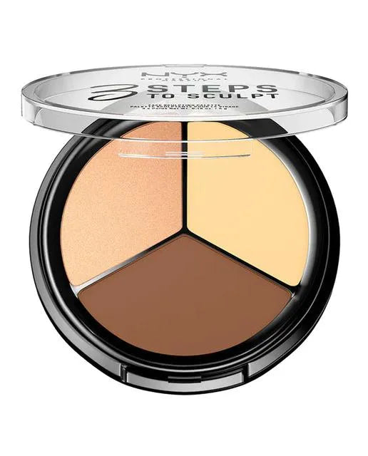 Nyx 3 Steps to Sculpt Face Sculpting Palette Light 5g - Batty Beauty