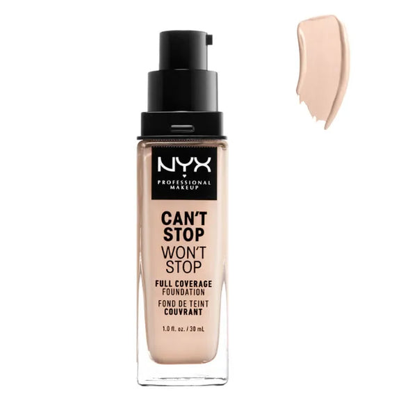 Nyx Can´t Stop Won´t Stop Full Coverage Foundation Light Porcel 30ml - Batty Beauty