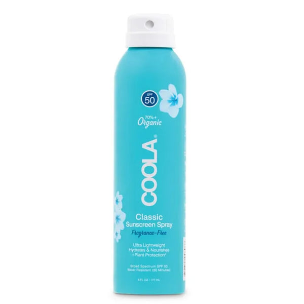 Coola Classic Body Organic Sunscreen Spray Spf50 Fragrance Free 177ml - COOLA