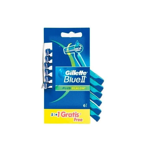 Gillette Blue II Plus Slalom 6 Unités - Batty Beauty