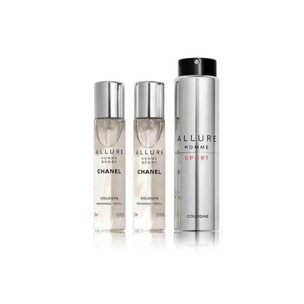 Chanel Allure Homme Sport Travel Spray Rechargeable Coffret 3 Produits - CHANEL