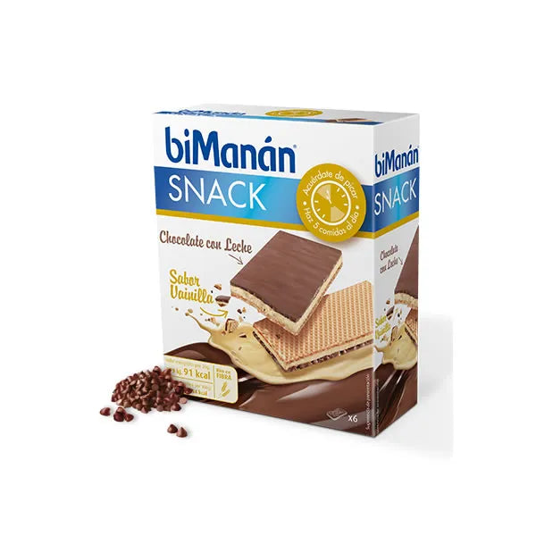 Bimanán Sustitutive Snack Chocolat Au Lait Fourré Vanille
