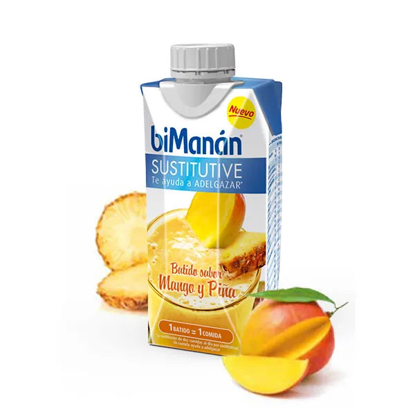 Bimanán Bimanan Sustitutive Milk-shake Saveur Mangue Et Ananas 330ml - Batty Beauty