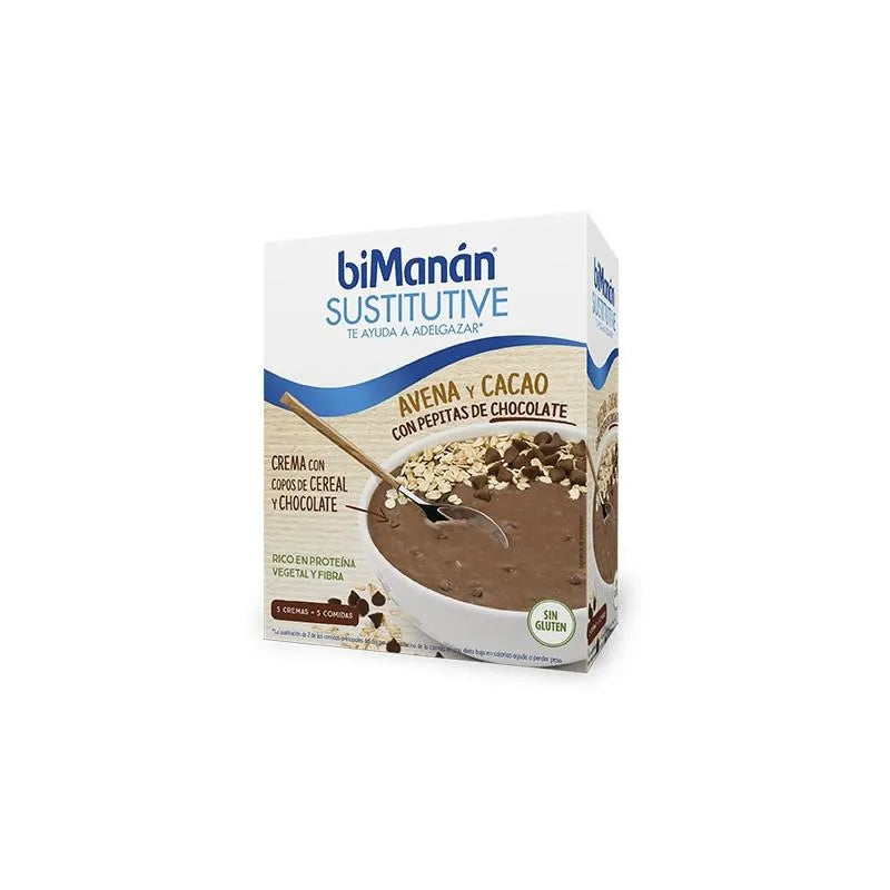 Bimanán Crème de flocons d'avoine et de cacao aux pépites de chocolat de Bimanán