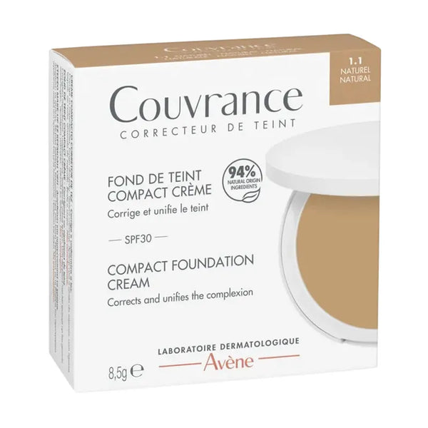 Avène Couvrance Fond De Teint Crème Compacte 1.1 Naturel - Batty Beauty