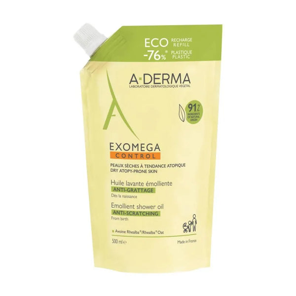 A-Derma Exomega Eco Huile Bain et Douche 500ml - Batty Beauty