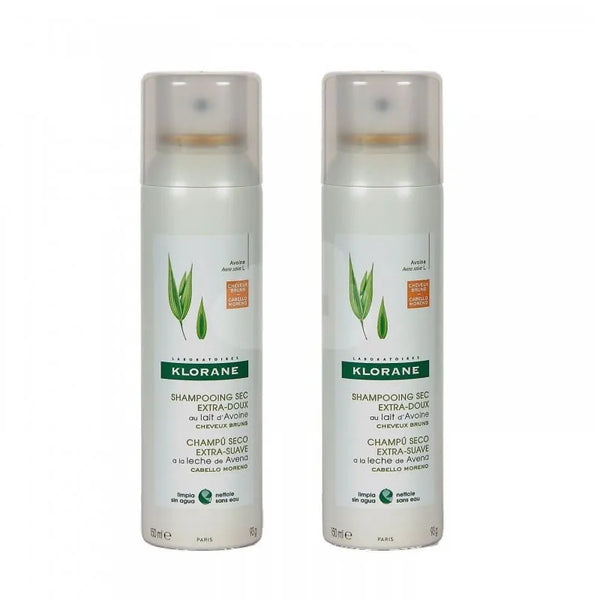 Klorane Shampoing Sec à l'Avoine Et Céramide Avec Couleur 2x150ml - Batty Beauty