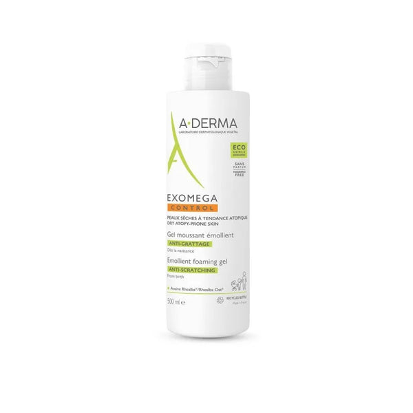 A-Derma Exomega Control Gel Moussant Èmollient 500ml - Batty Beauty