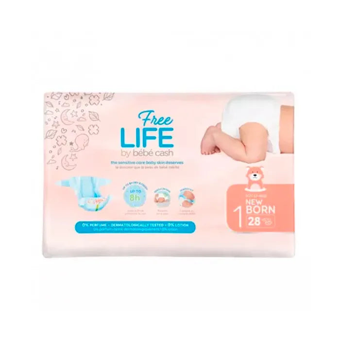 Freelife Baby Cash 1 Couche pour Nouveau-né 2-4Kg 28U