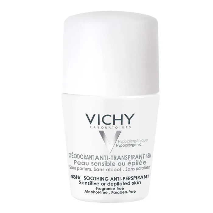 Vichy Déodorant 48H Roll On Anti Transpirant Peaux Sensibles Ou Epilées 50ml