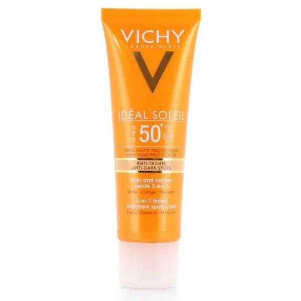 Vichy Idéal Soleil Soin Anti-Taches Teinté 3 En 1 Spf50