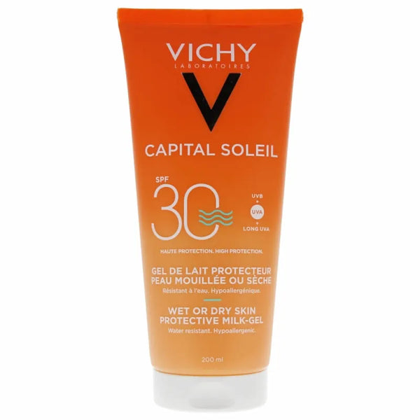 Vichy Capital Soleil Milk-Gel Wet Skin Spf30 200ml - Batty Beauty