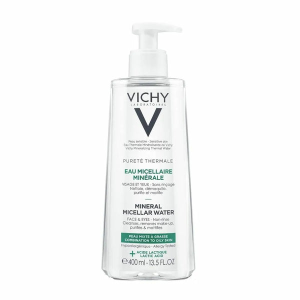 Vichy Eau Thermale Micellaire Pure Peau Grasse Mélangée 400ml - Batty Beauty