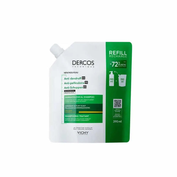Vichy Dercos Anti Pelliculare Shampooing Cheveux Secs 390ml Recharge - VICHY