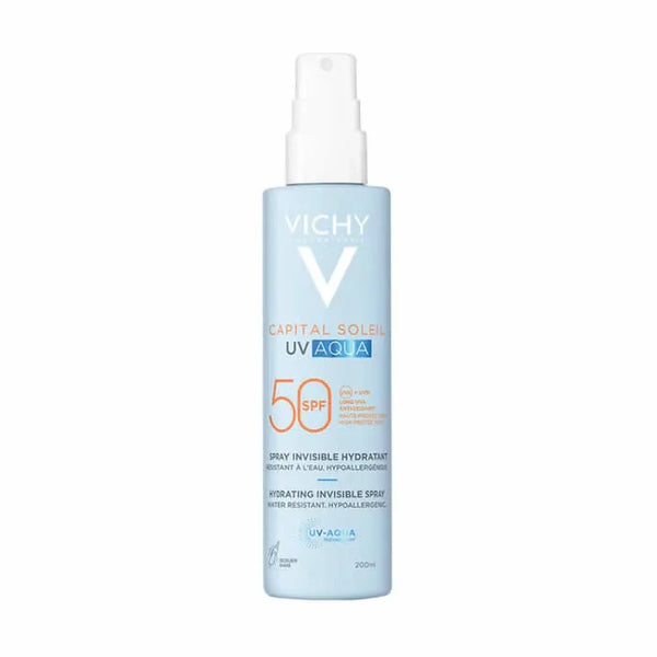 Vichy Capital Soleil UV Aqua Hydrating Invisible Spf50 200ml - Batty Beauty
