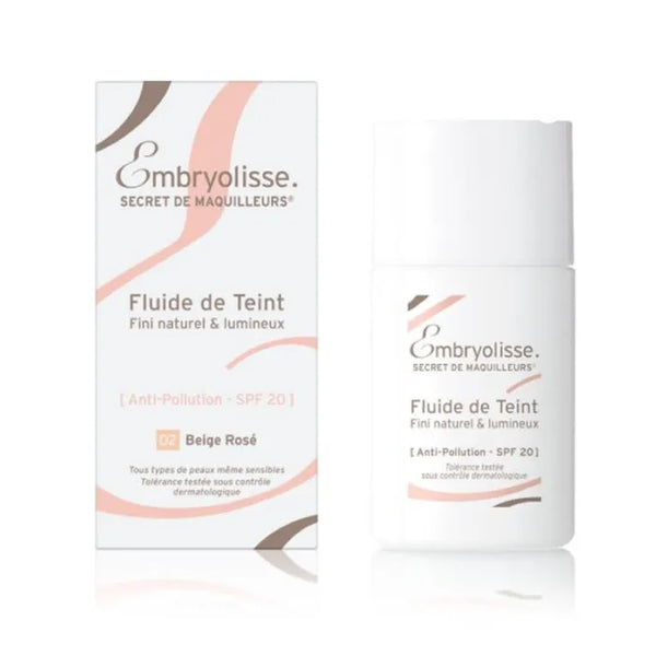 Embryolisse Fluid De Teint Spf20 02 Beige Rosé - Batty Beauty