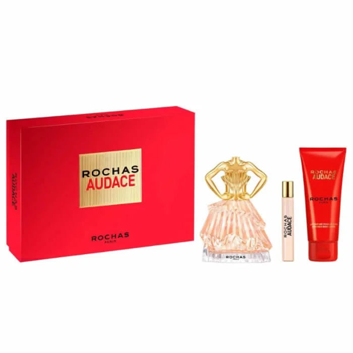 Rochas Audace Eau De Perfume Vaporisateur 90ml Coffret 3 Produits