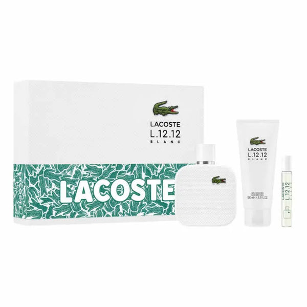 Lacoste L 12 12 Blanc Eau de Toilette Coffret 3 Produits 100ml - Batty Beauty