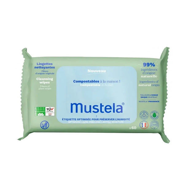 Mustela Toallitas Limpiadoras Con Aguacate 60 Unidades - Batty Beauty