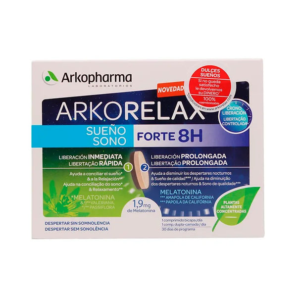 Arkopharma Arkorelax Sleep Forte 8H 30 Comprimés à Deux Couches - Batty Beauty