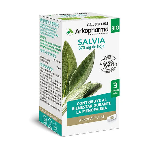 Arkopharma Arkocapsulas Sauge 45 Capsules - Batty Beauty