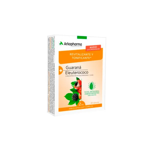 Arkopharma Guarana & Eleutherococcus 40 Capsules - Batty Beauty