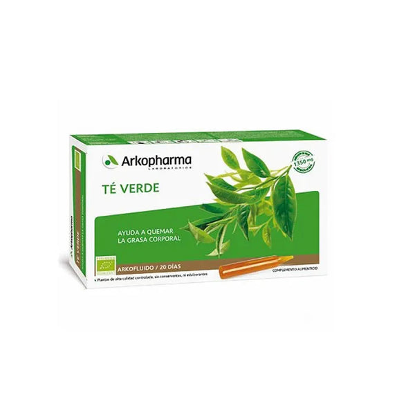 Arkopharma Arkofluido Thé Vert Bio 20 Ampoules - Batty Beauty