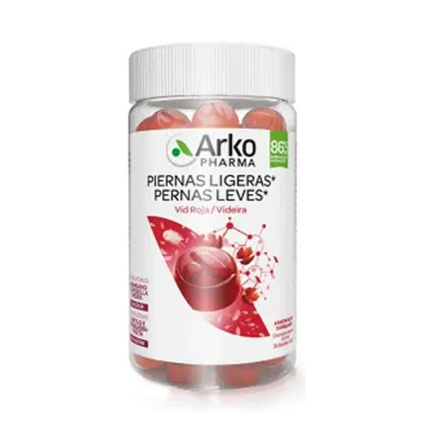 Arkopharma Jambes Légères 60 Gommes Saveur Canneberge Et Cassis - Batty Beauty