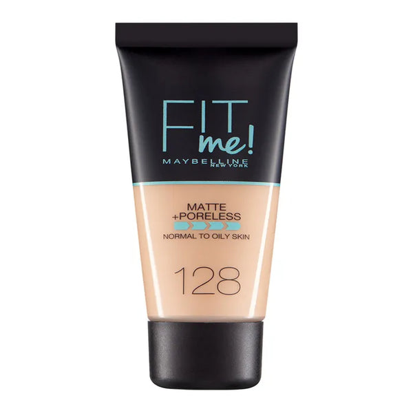Maybelline Fit Me Matte Poreless Fond De Teint 128 Warm - Batty Beauty