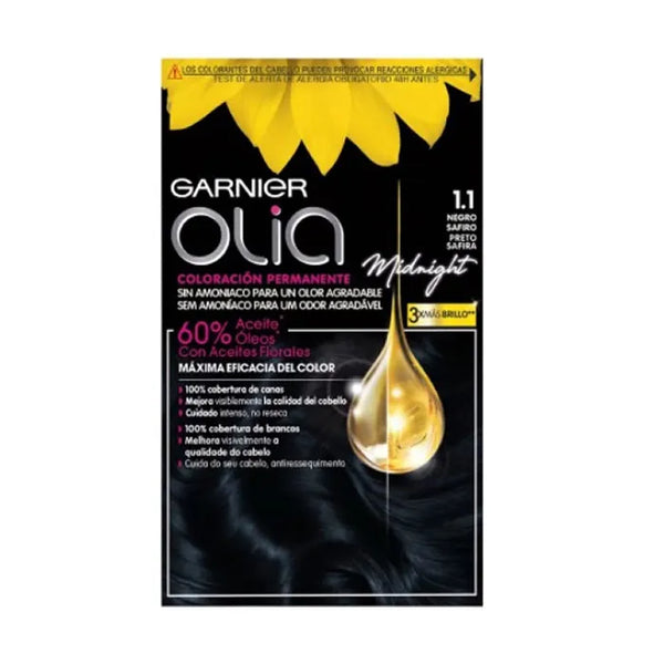 Garnier Olia Permanent Coloring 1.10 Black Sapphire - Batty Beauty