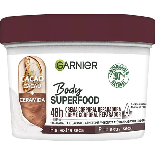 Garnier Body Superfood Cocoa Repair Body Cream 380ml - Batty Beauty