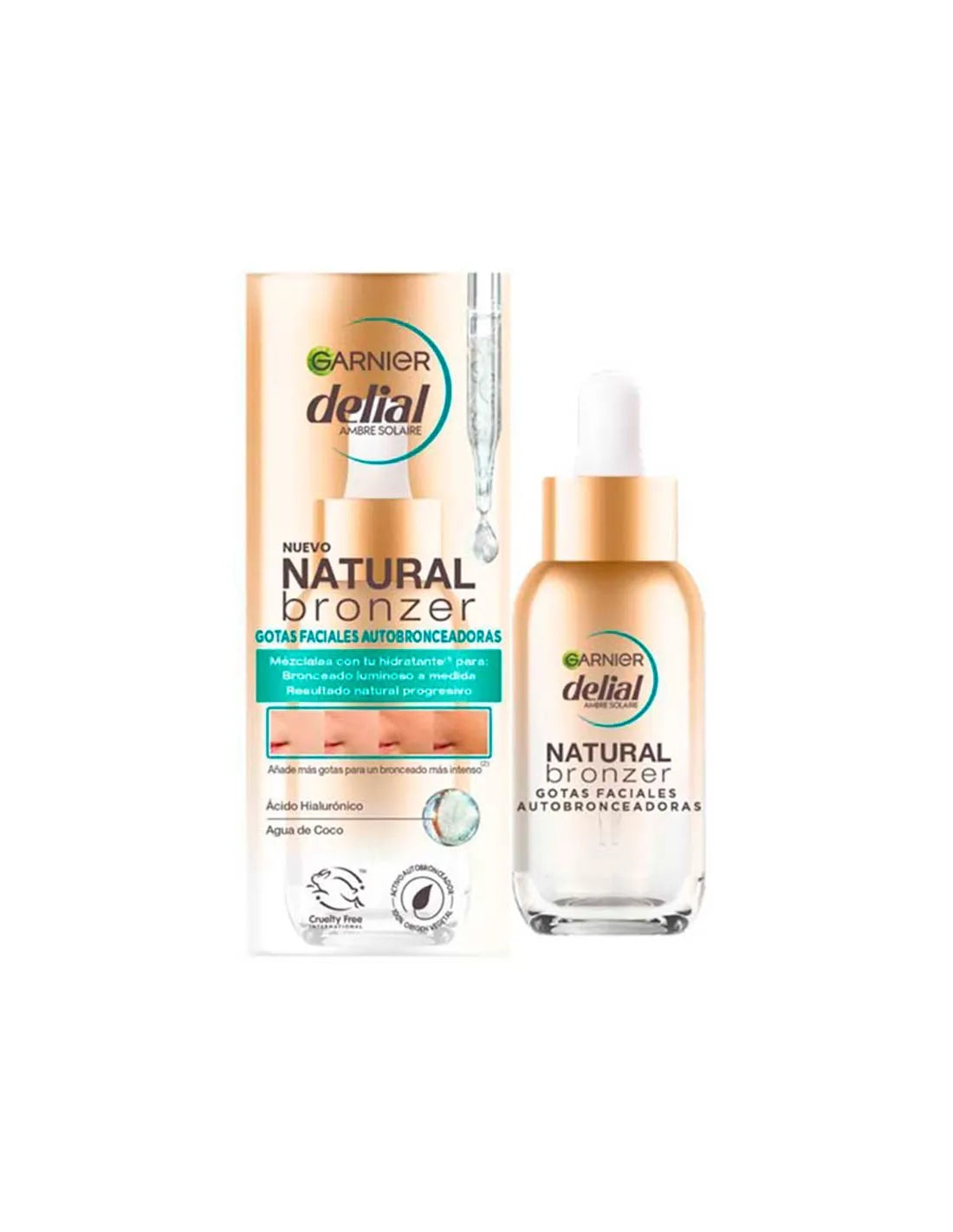 Delial Natural Bronzer Gotas Faciales Autobornceadoras