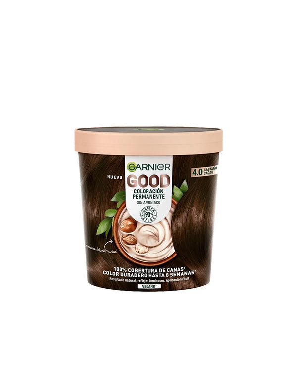 Garnier Good Coloración Permanente 4,0 Castaño Cacao 1 U - Batty Beauty