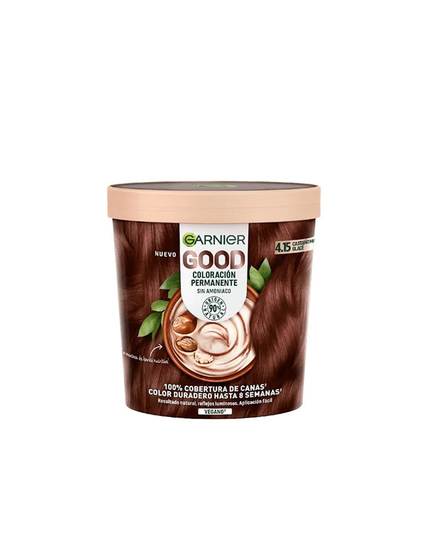 Garnier Good Coloración Permanente 4,15 Castaño Glacé 1 U - GARNIER