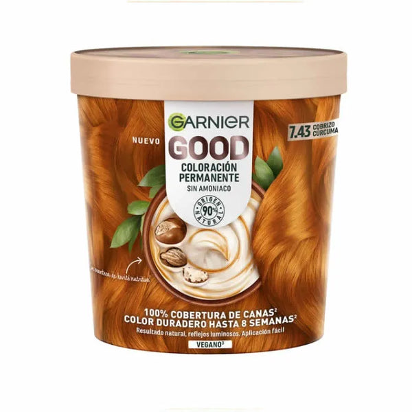 Garnier Good Coloración Permanente Sin Amoníaco 7.43 Cobrizo Cúrcuma - GARNIER