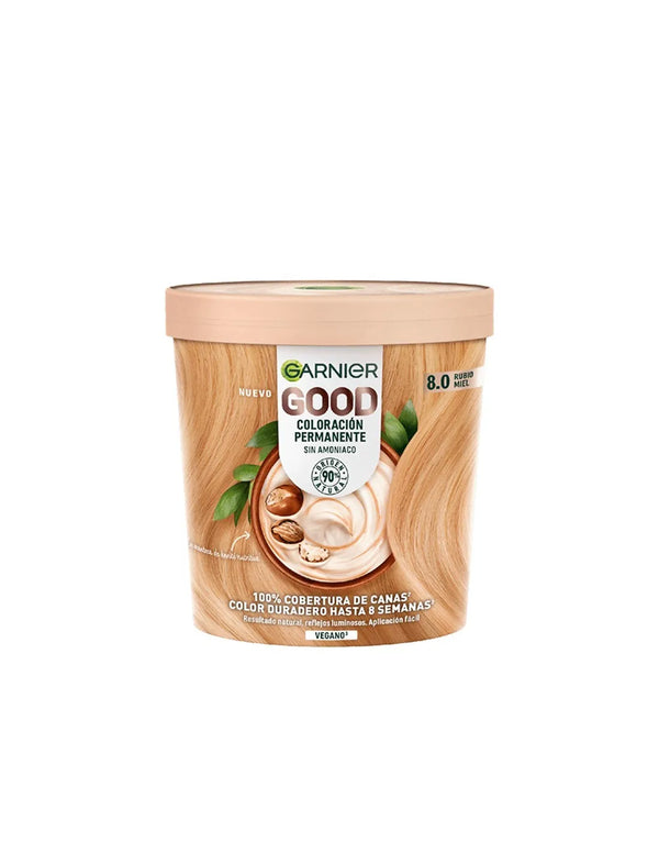 Garnier Good Coloración Permanente 8,0 Rubio Miel 1 U - Batty Beauty