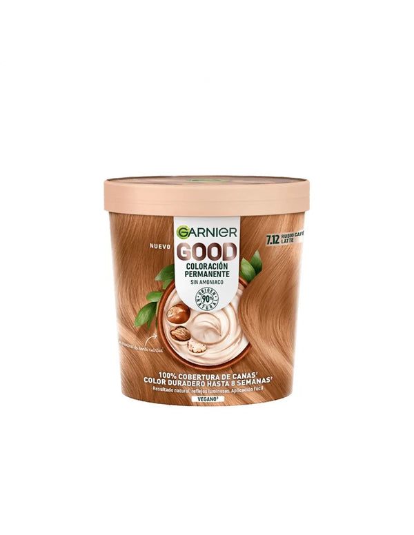 Garnier Good Coloración Permanente 7,12 Rubio Café Latte 1 U - Batty Beauty