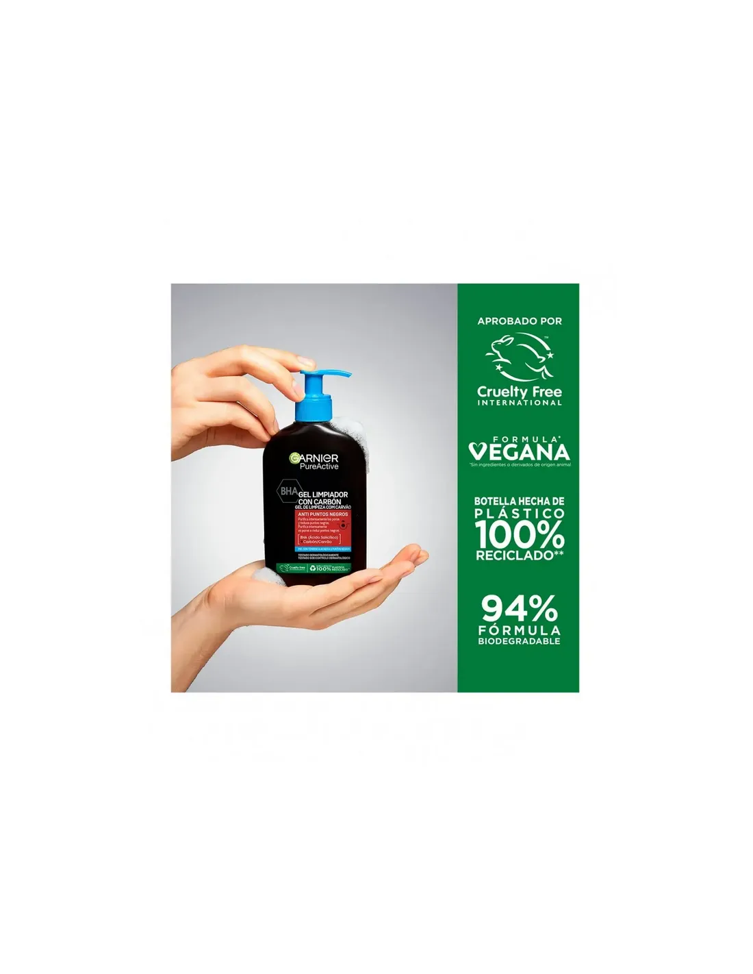 Garnier Pure Active Gel Limpiador Con Carbón