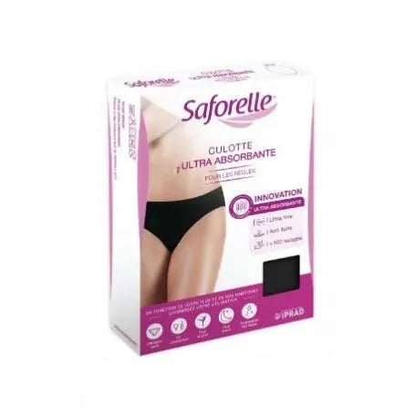 Saforelle Culotte Ultra Absorbante Noir Taille M - Batty Beauty