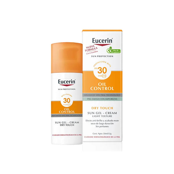 Eucerin Sun Gel Crème Oil Control Toucher Sec Spf30 50ml - Batty Beauty