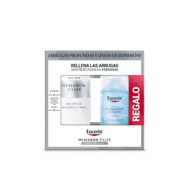 Eucerin Hyaluron-Filler Day SPF15 Normal and Mixed Skin + DermatoCLEAN Micellar Water Gift - Batty Beauty
