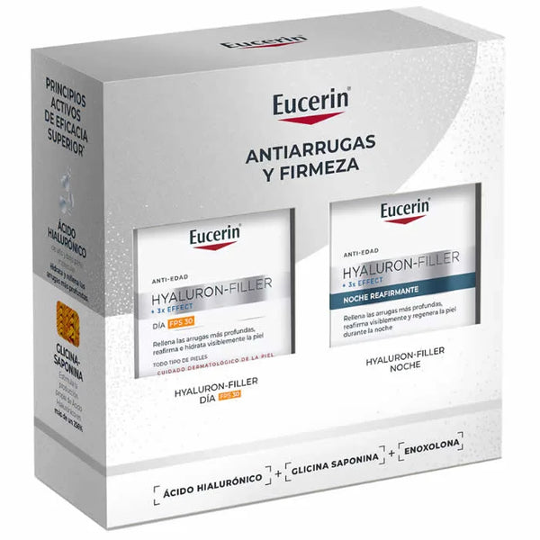 Eucerin Hyaluron Filler X3 Effect Day Cream Spf30 Coffret 2 Produits 50ml - Batty Beauty