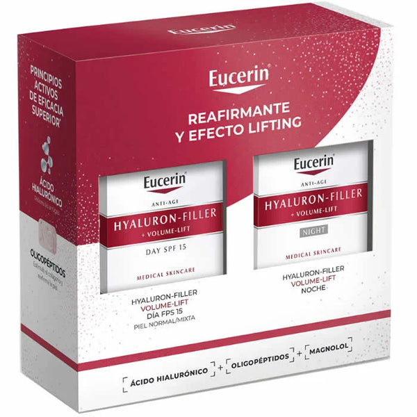 Eucerin Hyaluron Filler Volume Lift Day Cream Spf15 50ml Coffret 2 Produits - EUCERIN