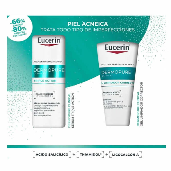 Eucerin Dermopure Triple Action Serum Coffret 2 Produits 40ml - Batty Beauty