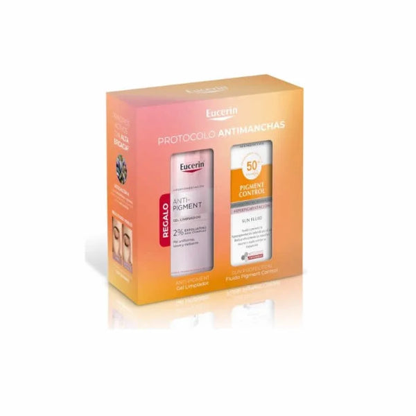 Eucerin Sun Protection Fluid Pigment Control Spf50 Hyperpigmentation Skins Coffret 2 Produits 50ml - Batty Beauty