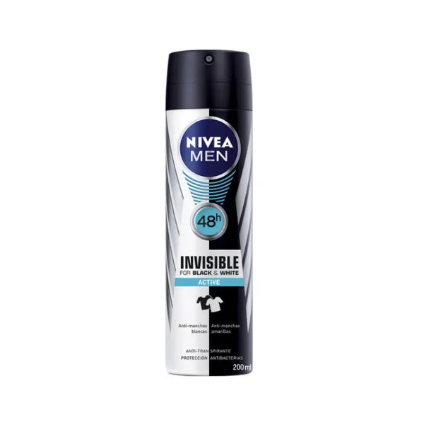 Nivea Men Invisible For Black And White Active Deodorant 200ml - Batty Beauty