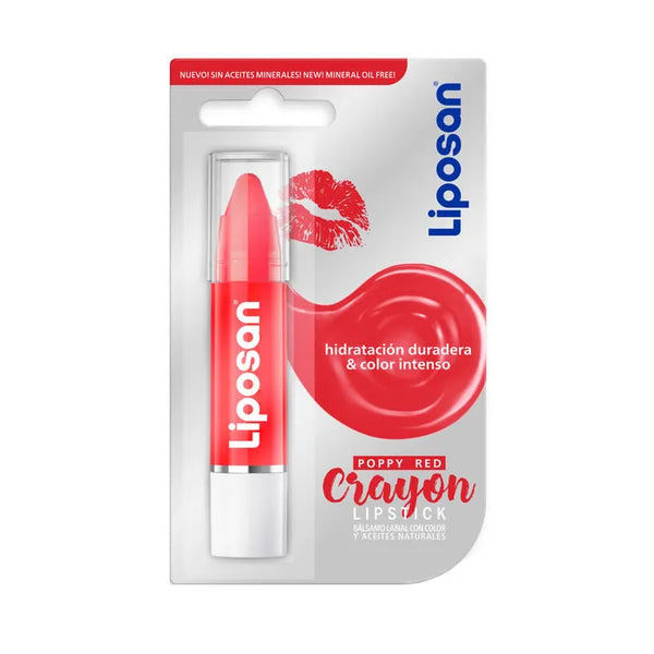Liposan Crayon Baume À Lèvres Avec Couleur Poppy Red - Batty Beauty