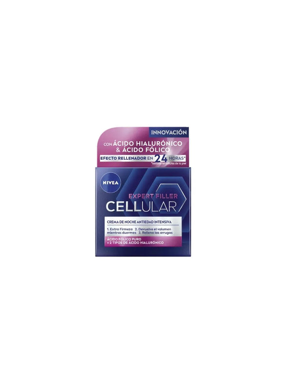 Nivea Cellular Filler Hialurónico y Fólico Crema Noche 50ml - Batty Beauty