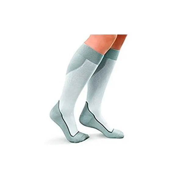 Jobst Sport Chaussettes Blanc Gris XL - Batty Beauty