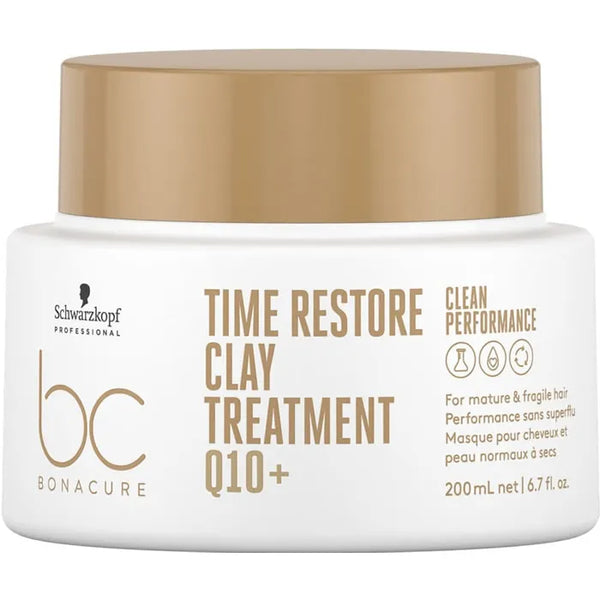 Schwarzkopf Bc Time Restore Q10 Clay Treatment 200ml - Batty Beauty